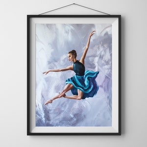 Like I&#39;m Flying Art Print, ballet, pointe, Italian pas de chat