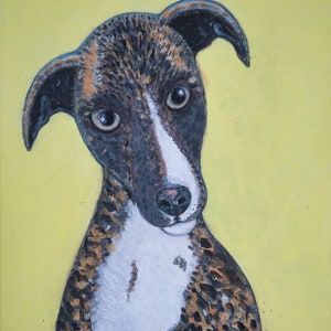 Brindle Lurcher Grußkarte