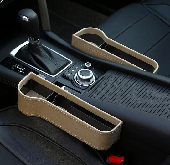 Leather car seat storage pocket cup holder - .de