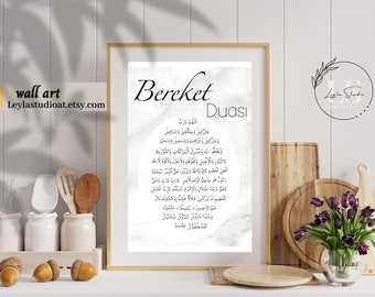 Islamisches Wandbild, bereket duasi, dua, islamic decor, islamic wallart, islamicquotes, kuran, ayet