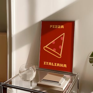 Pizza Italiana Art Print: Retro Kitchen Decor (Digital Download)