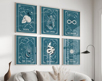 Tarot Karten Prints Set: Mystische Wandkunst (Digitaler Download)