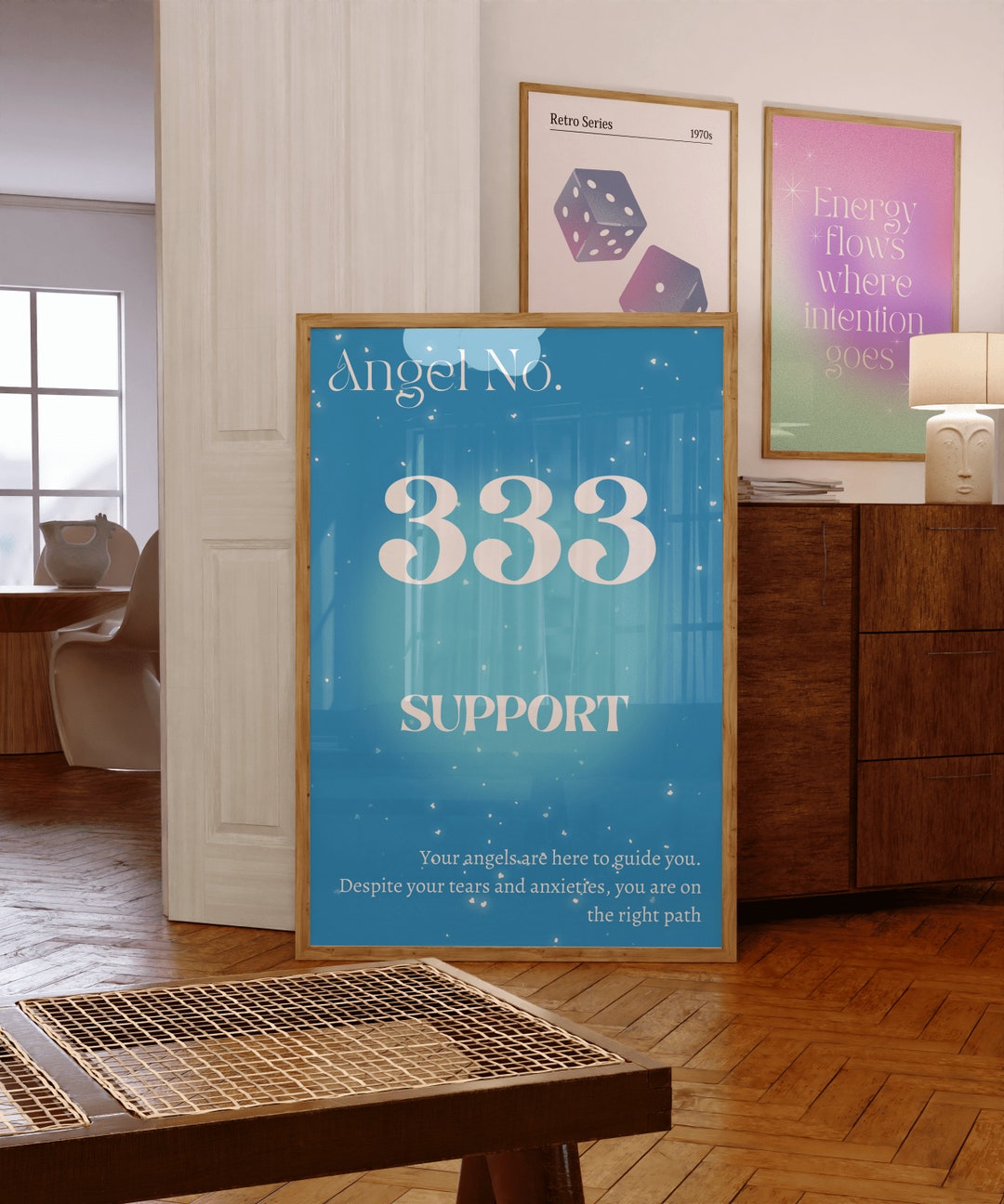 Aura Angel Number 333 Poster: Gradient Energy Print (digital Download ...