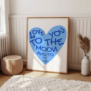 Taylor Love You to the Moon and to Saturn Plakat ~ Seven Song's Wall Art ~ Teksty Dekoracje Pokoju ~ Plakaty Do Akademika ~ Plakat Z Tekstem