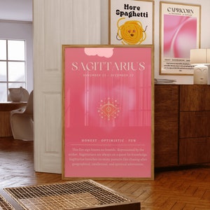 Sagittarius Zodiac Poster: Aura Gradient Astrology Print (Digital Download)