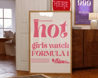 Racing Poster , Hot Girls Watch Formula 1