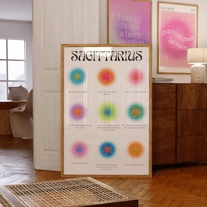 Sagittarius Zodiac Print: Gradient Astrology Poster (Digital Download)