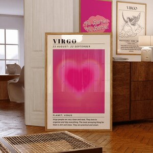 Virgo Zodiac Aura Gradient Poster: Spiritual Wall Art (Digital Download)