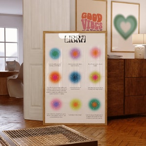 Libra Zodiac Wall Art ~ Libra Gifts ~ Libra Zodiac Affirmation Print ~ Libra Art Print Zodiac Poster ~ Zodiac Wall Art ~ Libra Birthday Gift