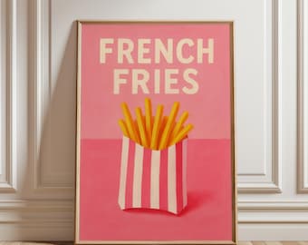Pommes Druck: Moderne Küche Wandkunst