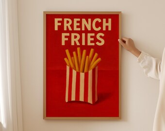 Pommes Druck: Moderne Küche Wandkunst