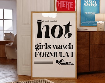Formula 1 Racing Poster Print: Trendy F1 Wall Art (Digital Download)