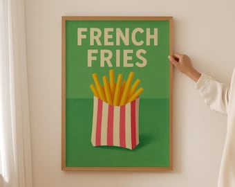 Pommes Druck: Moderne Küche Wandkunst