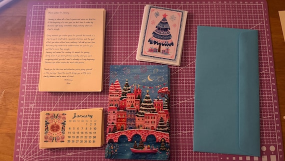 Snail Mail Club, Monthly Art Letter, Valentine Stickers, Solo-Date Prompt
