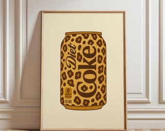 Diet Coke Poster, Funny Kitchen Print