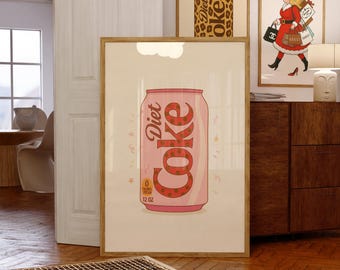 Diet Coke Poster, Dopamine Decor