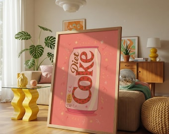 Diet Coke Poster, Trendy Wall Art