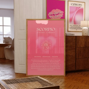 Scorpio Poster Wall Art ~ Scorpio Gifts ~ Scorpio Zodiac Print ~ Scorpio Birthday Poster ~ Scorpio Affirmation Poster ~ Astrology