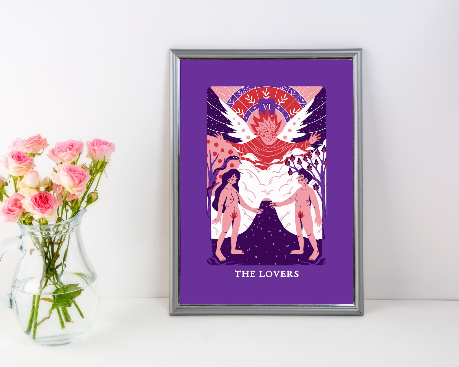Wall Art Set of 6 Tarot Card Print Set Digital Download Etsy