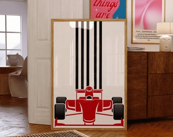Formula 1 Racing Car Poster: Trendy F1 Wall Art (Digital Download)
