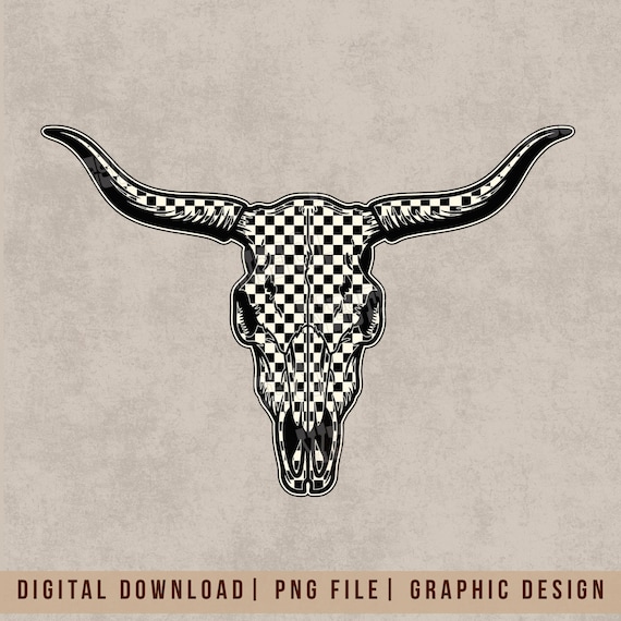 Western Skull Png , Western Checkered Skull Design, Grunge Cowgirl Svg, Trendy Western Designs, Western Sublimation Designs Png