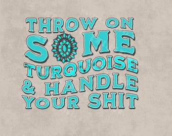 Western Turquoise Design, Cowgirl Design Png, Western Png Design, Trendy Western Png, Country Turquoise Design, Digital Download