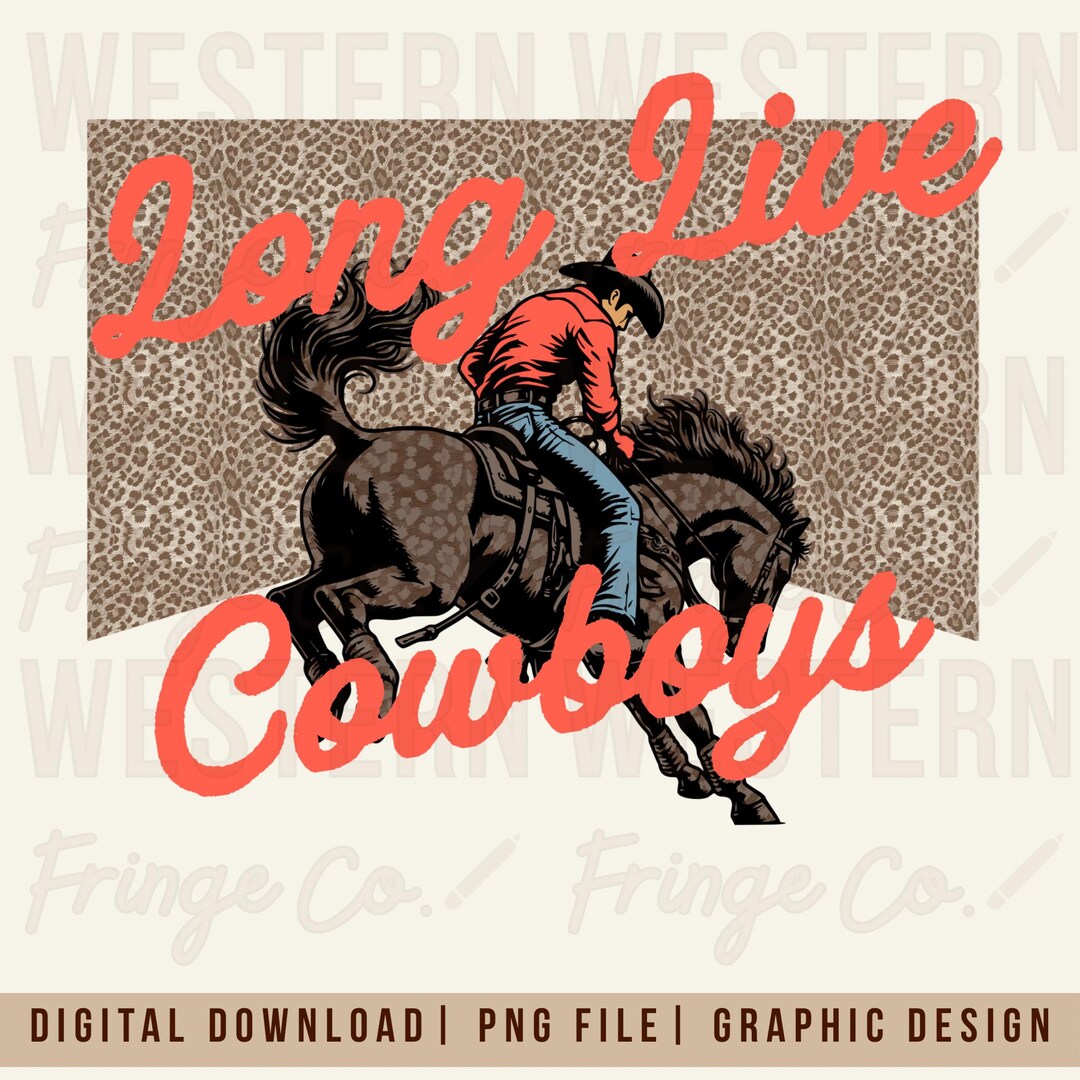 Retro Western Cowboy Design, Trendy Cowboy Design, Western Sublimation ...