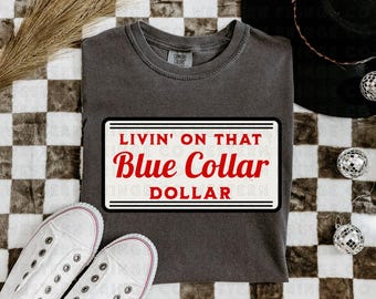 Blue Collar Sublimation Design, Western Cowboy Graphic Design, Country Rodeo Svg, Trendy Western Style Graphics, Cowboy Design Png