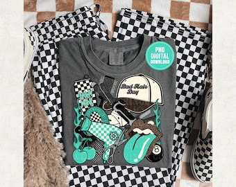 Retro Hairstylist Shirt PNG | Trendy Sublimation Graphic | Turquoise Western Shirt Design | Western Design Download