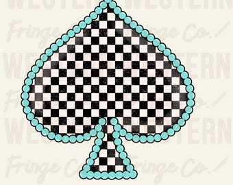 Turquoise Design, Spade Png, Cowgirl Designs, Western Png Design, Trendy Western Png, Country Design, Checkered Png