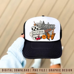 Western Trucker Hat Designs, Put It On My Husband’s Tab Png, Patch Style Hat Designs Png, Rodeo Cowboy Trucker, Expensive Trucker Hat Png