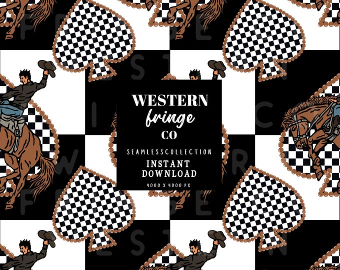 Western Rodeo Pattern This item is unavailable - Etsy