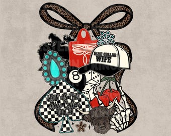 Blue Collar Sublimation Design, Western Cowboy Graphic Design, Country Rodeo Svg, Trendy Western Style Graphics, Cowboy Design Png