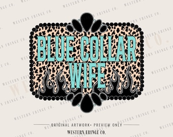 Blue Collar Sublimation Design, Western Cowboy Graphic Design, Country Rodeo Svg, Trendy Western Style Graphics, Cowboy Design Png