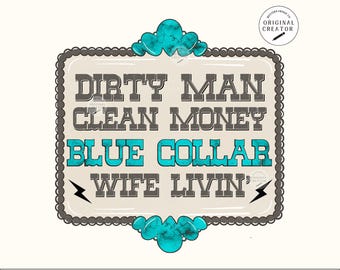 Blue Collar Wife Png, Western Mama Png, Trendy Western Png, Blue Collar Png, Western Png Sublimation Designs, Retro Designs Png