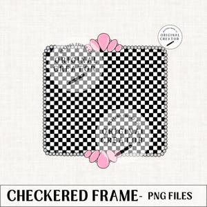 Western Style Frame Png, Retro Checkered Print Designs, Png Frame Designs, Western Gem Frame Designs, Country Sublimation Designs