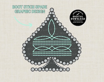 Boot Stitch Design, Western Cowboy Graphic Design, Country Rodeo Svg, Trendy Western Style Graphics, Western Spade Png Design