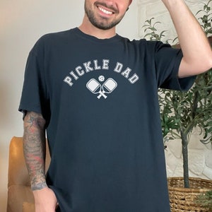 Pickle Dad Shirt for Father&#39;s Day, Dad Birthday Gift Pickleballer, Comfort Colors Men&#39;s Pickleball Dad Tee, Retirement Gift for Him