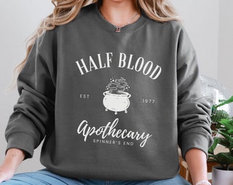Half Blood Apothecary Sweatshirt, Cute Minimalist Marauders Shirt, Fantasy Oversized Gildan 18000, Niche Wizard World Pullover, Snape Lover