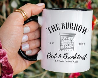 The Burrow Bed and Breakfast Mug, Cute Minimalist Marauders Cup, Niche Wizard World Coffee Mug Gift, Weasley Tea Cup Wizarding
