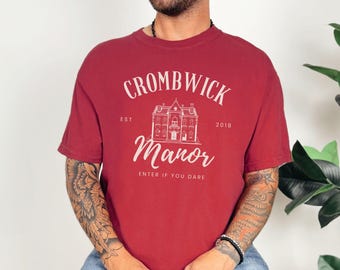 Crombwick Manor OSRS Shirt Morytania, Minimalist T-shirt Gift Boyfriend, Oversized Shirt Comfort Colors, Niche Runescape Niche Tshirt MMORPG