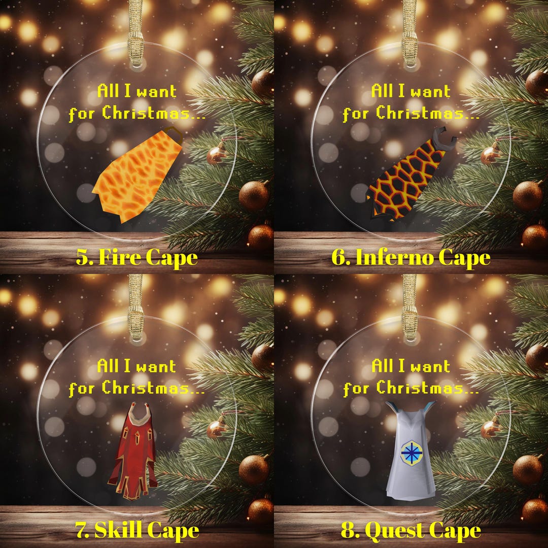 OSRS Christmas Ornament, Runescape Christmas Gift for Gamer Boyfriend ...