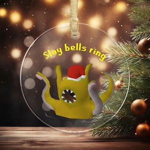 OSRS Kraken Christmas Ornament, Runescape Christmas Gift for Gamer Boyfriend, MMORPG RS3 Slayer Glass Ornament, Old School Runescape Players