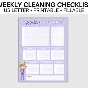 Weekly Cleaning Checklist Use this fillable weekly and daily checklist to track your cleaning tasks image 2