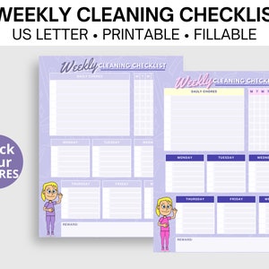 Weekly Cleaning Checklist Use this fillable weekly and daily checklist to track your cleaning tasks image 3