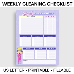 Weekly Cleaning Checklist Use this fillable weekly and daily checklist to track your cleaning tasks image 5