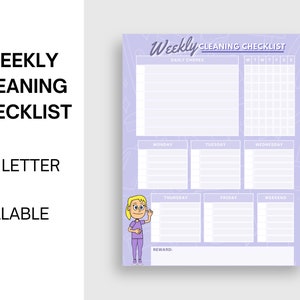 Weekly Cleaning Checklist Use this fillable weekly and daily checklist to track your cleaning tasks image 6