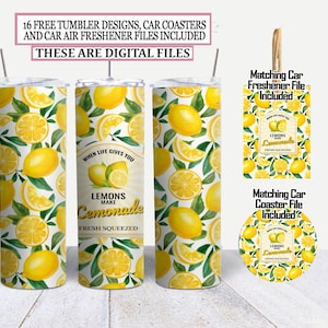 Lemonade / 20 oz tumbler wrap straight sublimation tumblers wrap design, png