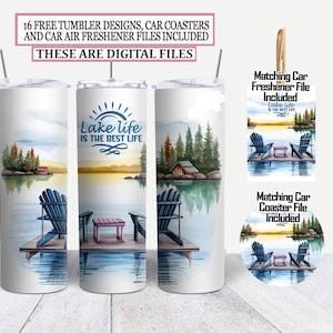 20 oz Lake Life Sublimation tumbler wrap design, PNG Wrap,  Instant Digital Download