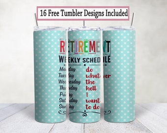 Retirement 20oz Funny Tumbler Wrap | Sublimation Design | Instant Download